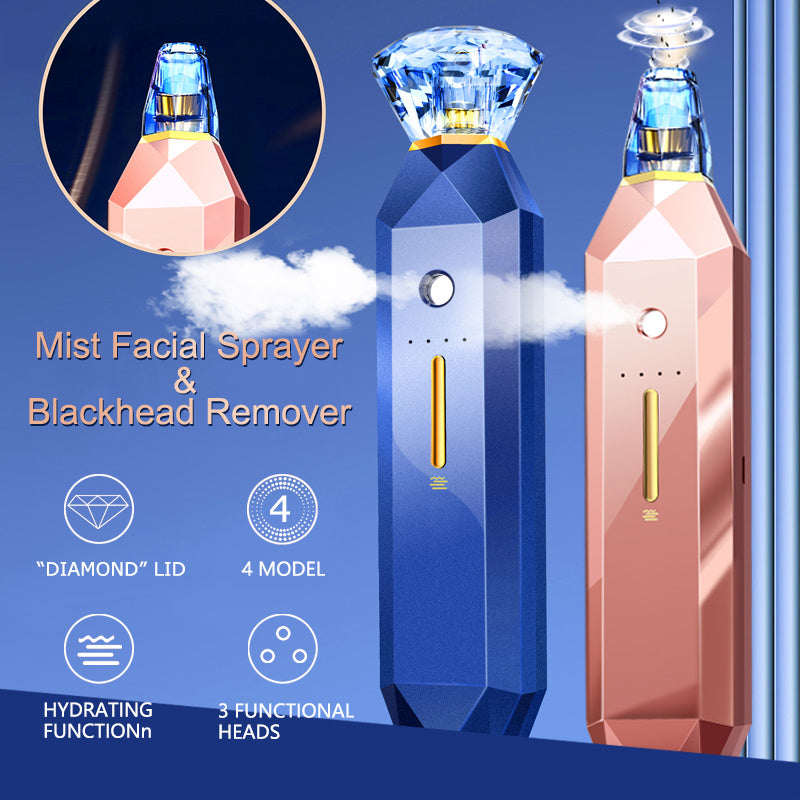 Monika Beauty Pageant 2-IN-1 Blackhead Remover Vacuum Pore Cleaner Acne Remover Mist Facial Sprayer Skin Mouisture Nose Face Deep Cleansing Skin Care