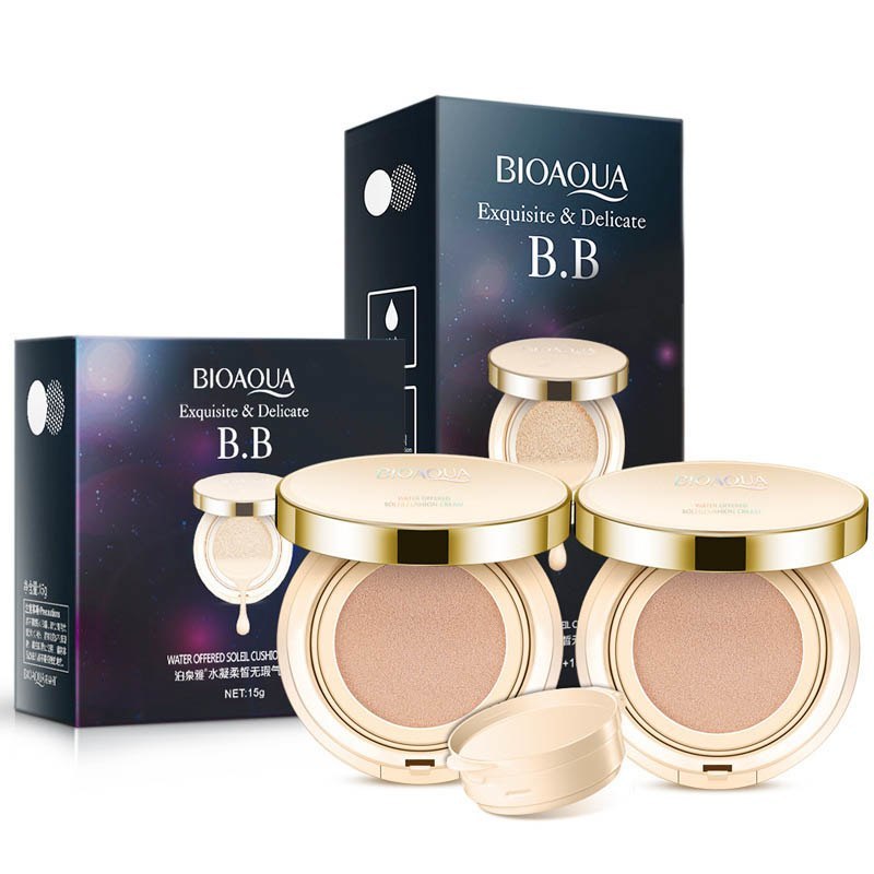 Monika Beauty Pageant Bioaqua Air Cushion BB Cream 3 Color Concealer Moisturizing Foundation Whitening Flawless Makeup Bare For Face Beauty Makeup
