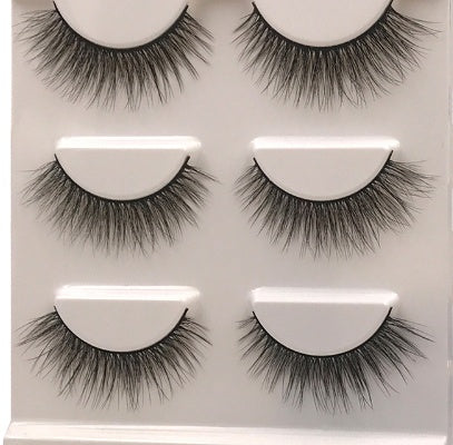 Monika Beauty Pageant New 3 Pairs Natural False Eyelashes Long Makeup 3D Mink Lash Eyelash Extension Lashes For Beauty