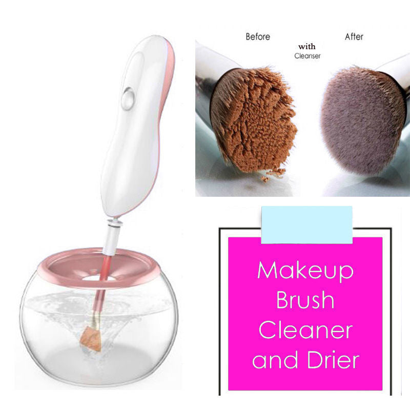 Monika Beauty Pageant Makeup Brush Cleaner Cleans and Drier Deep Clean Machine 360 Degree Rotation Ensures Thorough Cleaning In Seconds