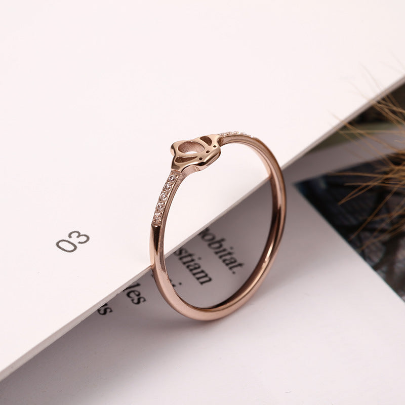 Monika Beauty Pageant Crown openwork diamond ring