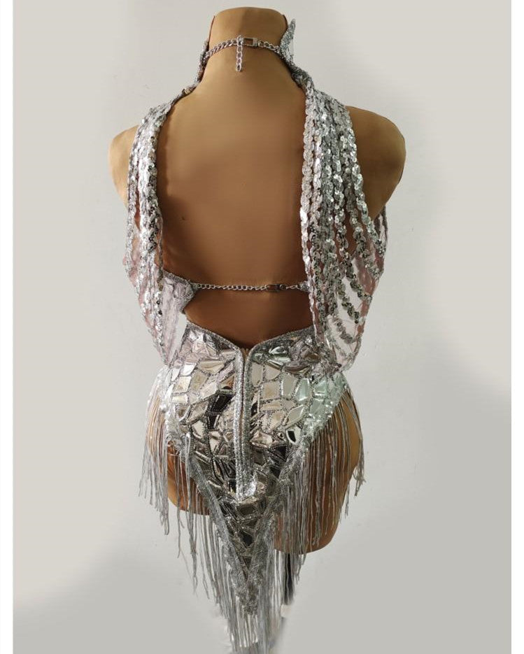 Monika Beauty Pageant Rhinestones Singer Stage Dress