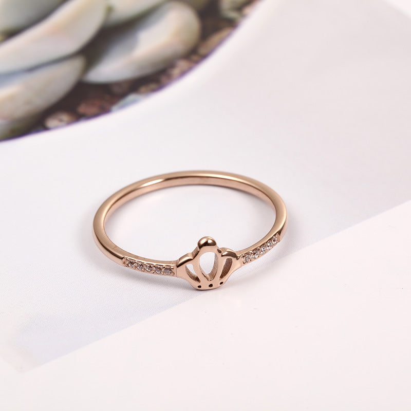 Monika Beauty Pageant Crown openwork diamond ring