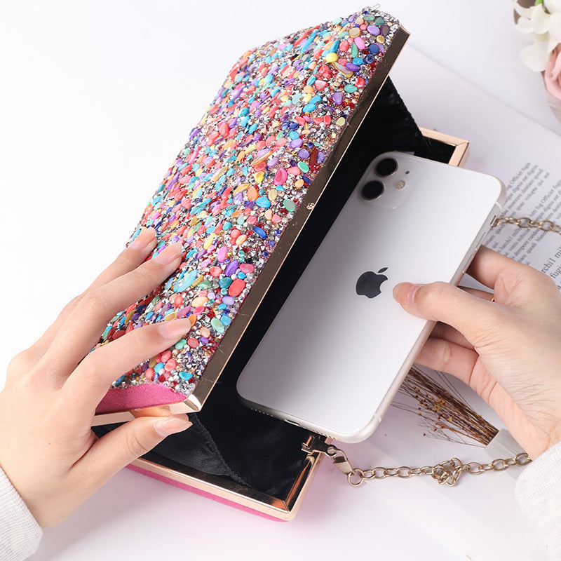 Monika Beauty Pageant Women's Diamonds Bag High Sense Banquet Dress Garment Bag