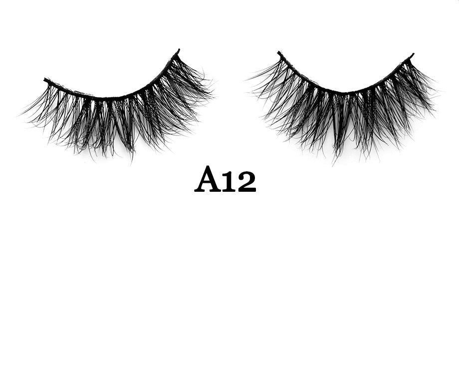 Monika Beauty Pageant Handmade 3D Mink Full Strip False Eyelashes - Family