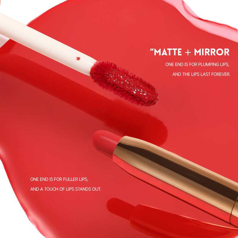 Monika Beauty Pageant 10-color Double-headed Mouth Red Color Matte Finish Lip Gloss