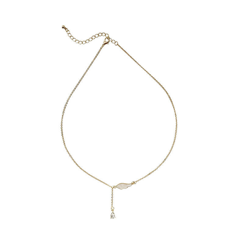 Monika Beauty Pageant Web celebrity crystal pendant clavicle chain