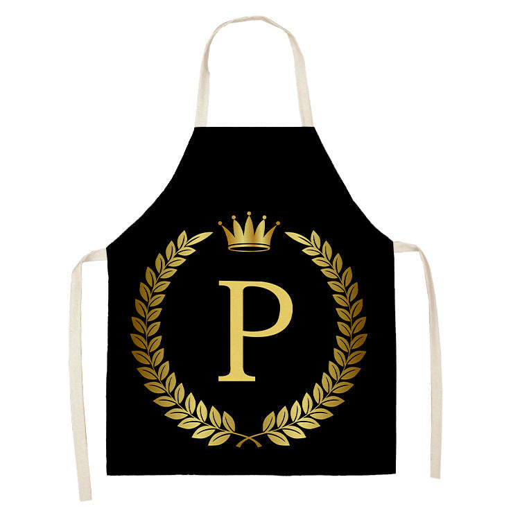 Monika Beauty Pageant Golden Crown Letter Apron Cute