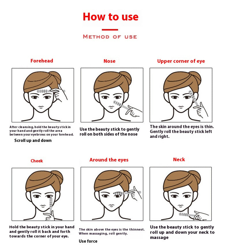 Monika Beauty Pageant Germanium Particles Roller Beauty Massage Instrument Eye Beauty