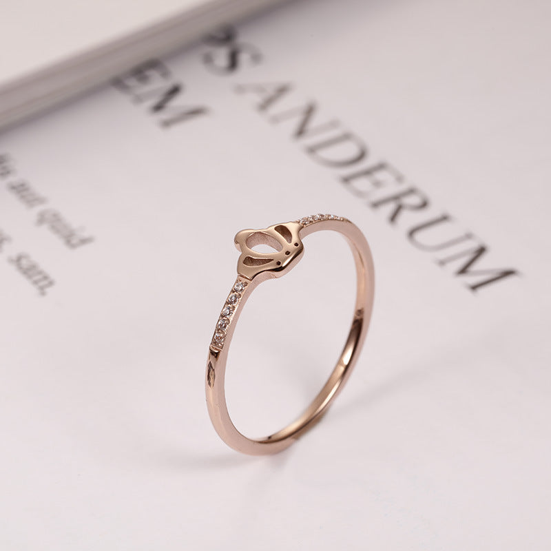 Monika Beauty Pageant Crown openwork diamond ring