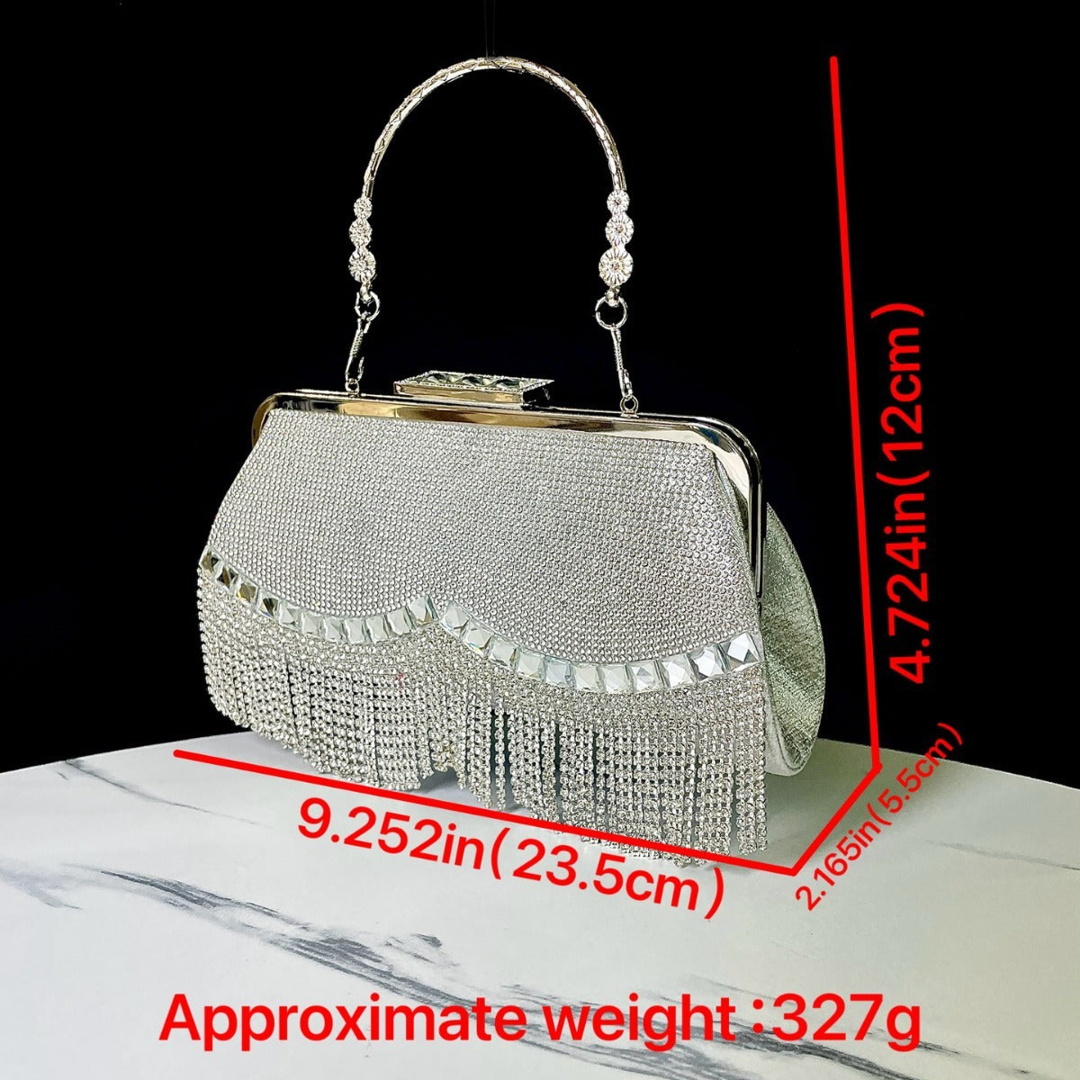 Monika Beauty Pageant New Tassel KTV Princess Dinner Dress Hand Shoulder Crossbody Banquet Bag
