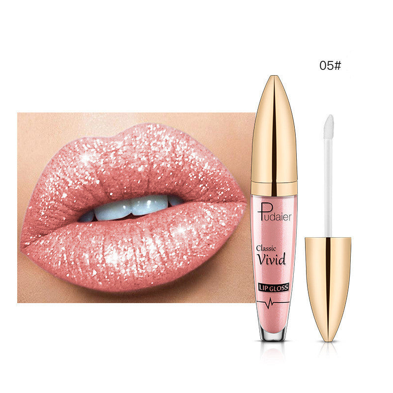 Monika Beauty Pageant Pudaier Sip Glitter Flip Matte Shimmer Lip Gloss No Stain On Cup Diamond Lipstick