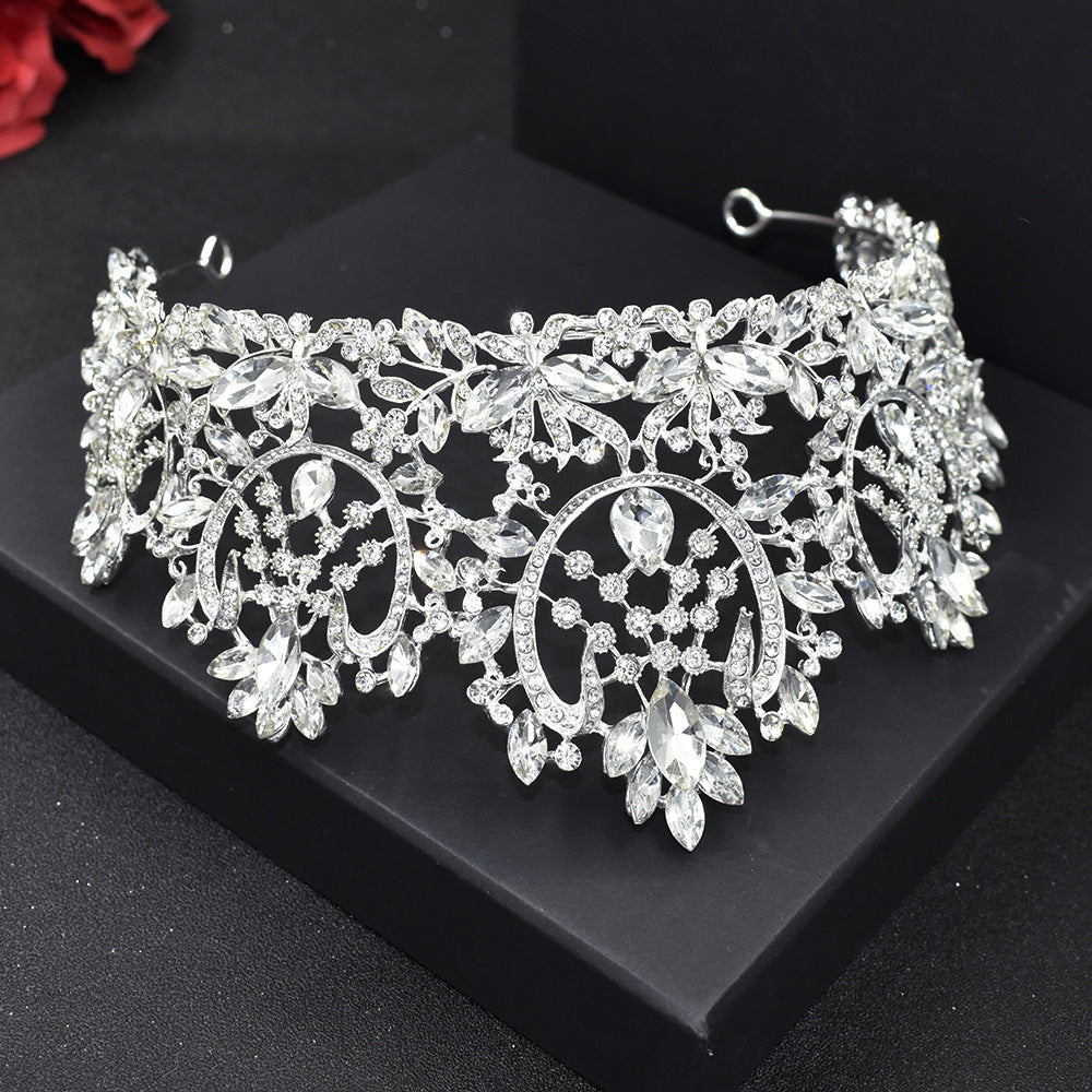 Monika Beauty Pageant European And American Bridal Crown Rhinestone Crown Female Wedding