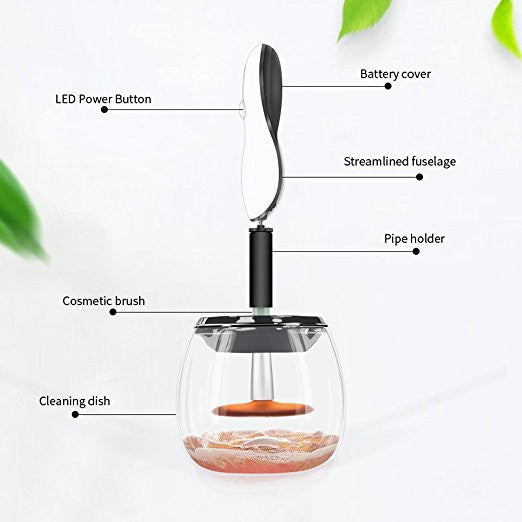 Monika Beauty Pageant Makeup Brush Cleaner Cleans and Drier Deep Clean Machine 360 Degree Rotation Ensures Thorough Cleaning In Seconds