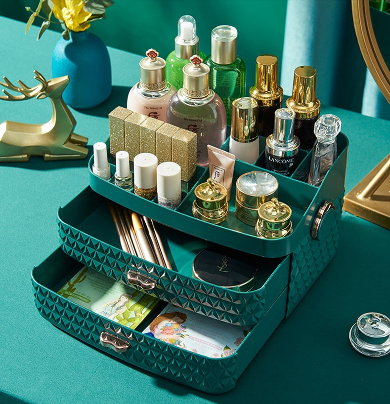 Monika Beauty Pageant Desktop dustproof cosmetics storage box