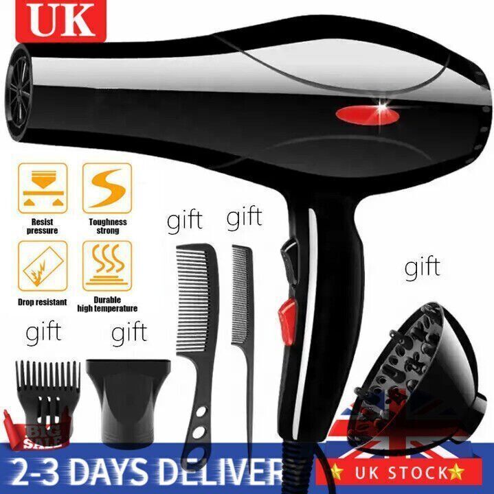 Monika Beauty Pageant 2200W Professional Style Hair Dryer Nozzle Concentrator Blower Pro Salon Heat UK