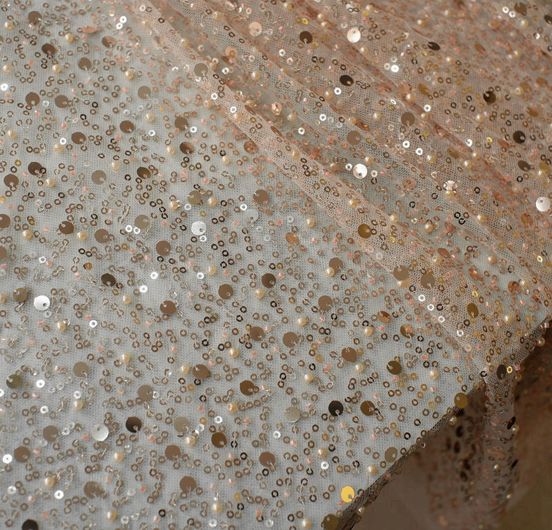 Monika Beauty Pageant Sequined Pearl Embroidery Lace Asymmetric Single Sleeve Dress