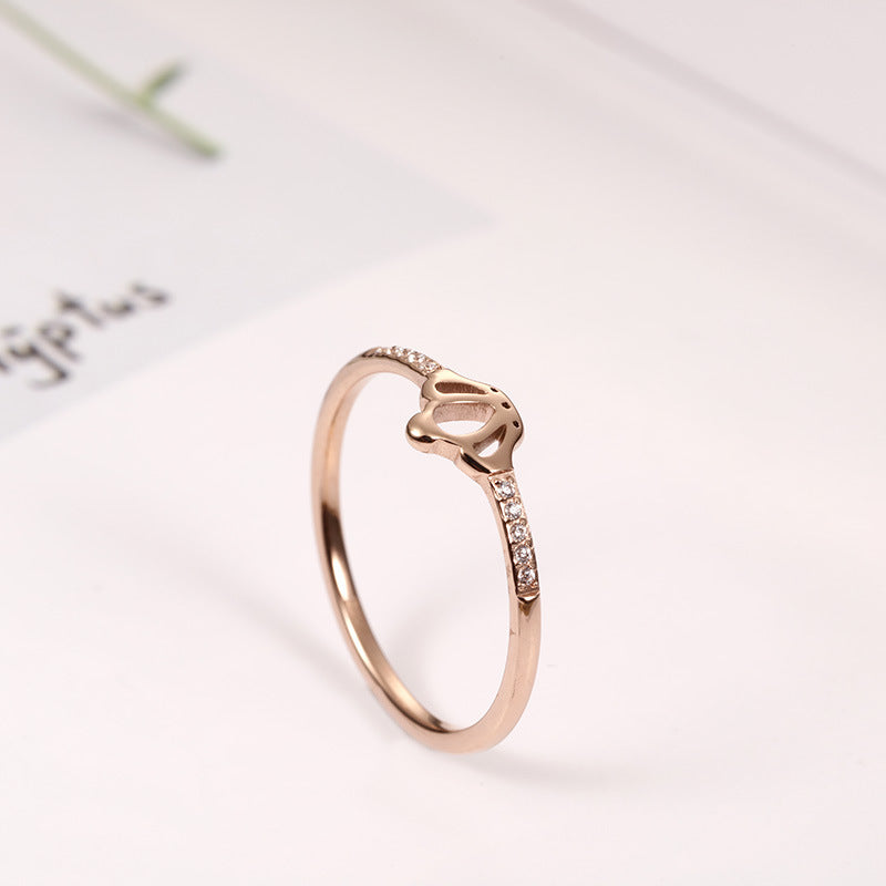 Monika Beauty Pageant Crown openwork diamond ring