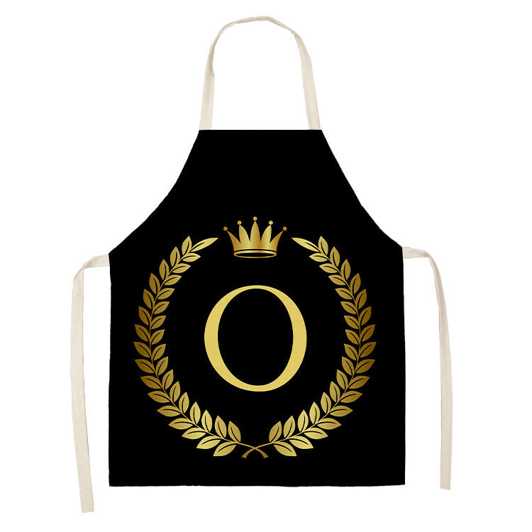 Monika Beauty Pageant Golden Crown Letter Apron Cute