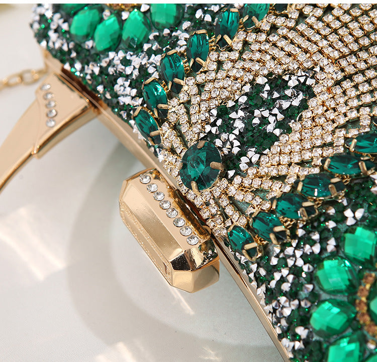 Monika Beauty Pageant New Metal Handheld Handmade Diamond Inlaid Dinner Bag