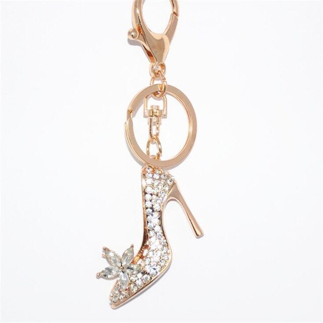 Monika Beauty Pageant Rhinestone crystal high heels keychain