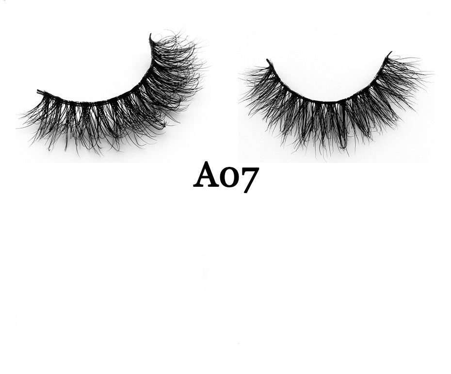 Monika Beauty Pageant Handmade 3D Mink Full Strip False Eyelashes - Family
