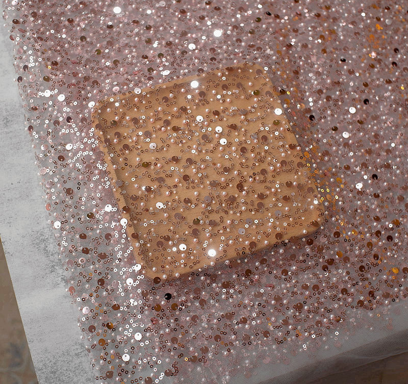 Monika Beauty Pageant Sequined Pearl Embroidery Lace Asymmetric Single Sleeve Dress