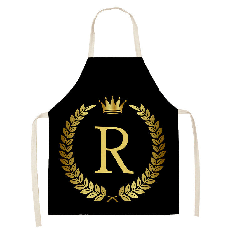 Monika Beauty Pageant Golden Crown Letter Apron Cute