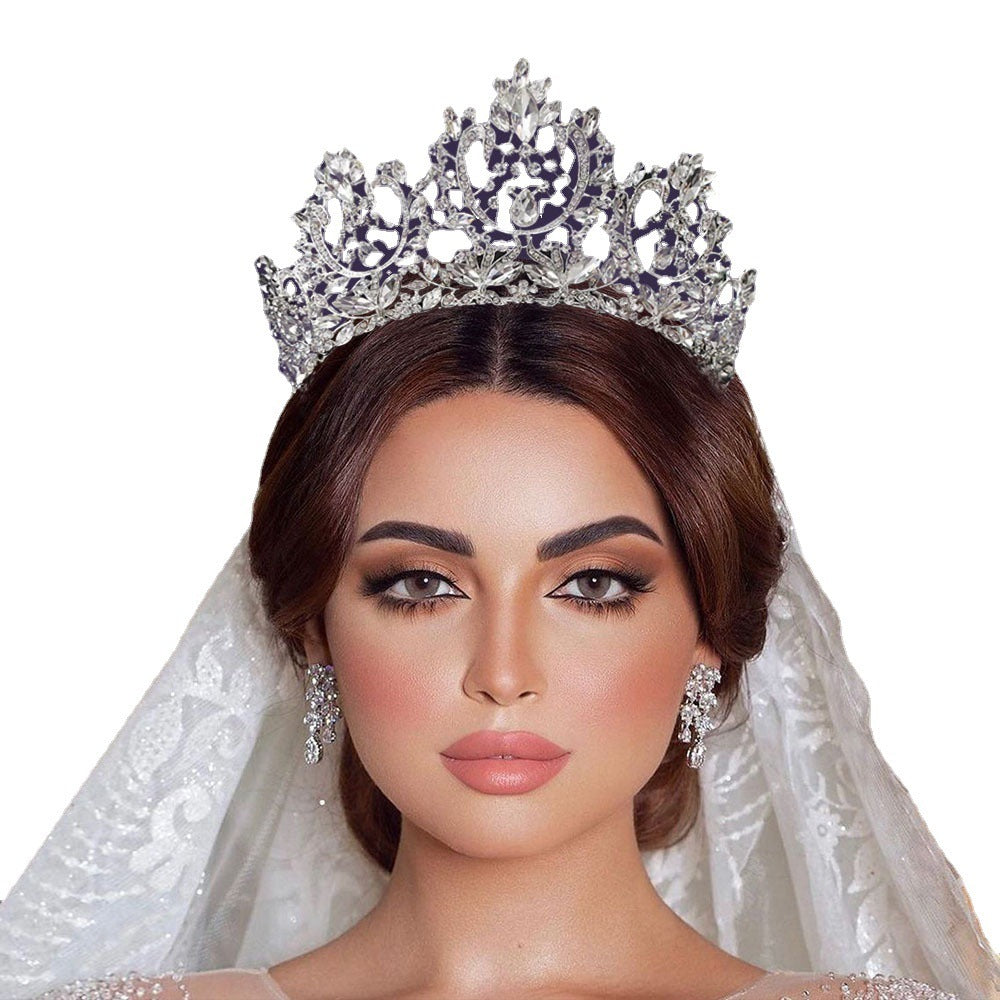 Monika Beauty Pageant European And American Bridal Crown Rhinestone Crown Female Wedding