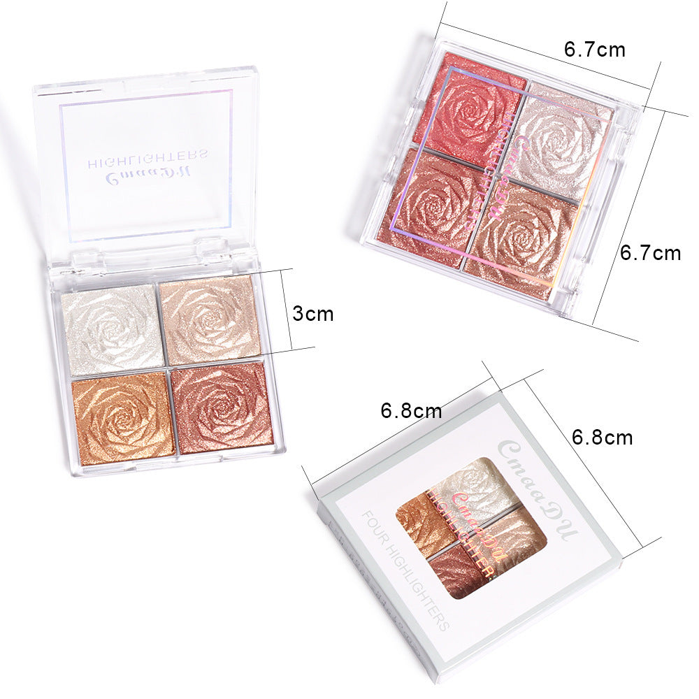 Monika Beauty Pageant CmaaDu 4 Color Highlighter Eyeshadow Blush
