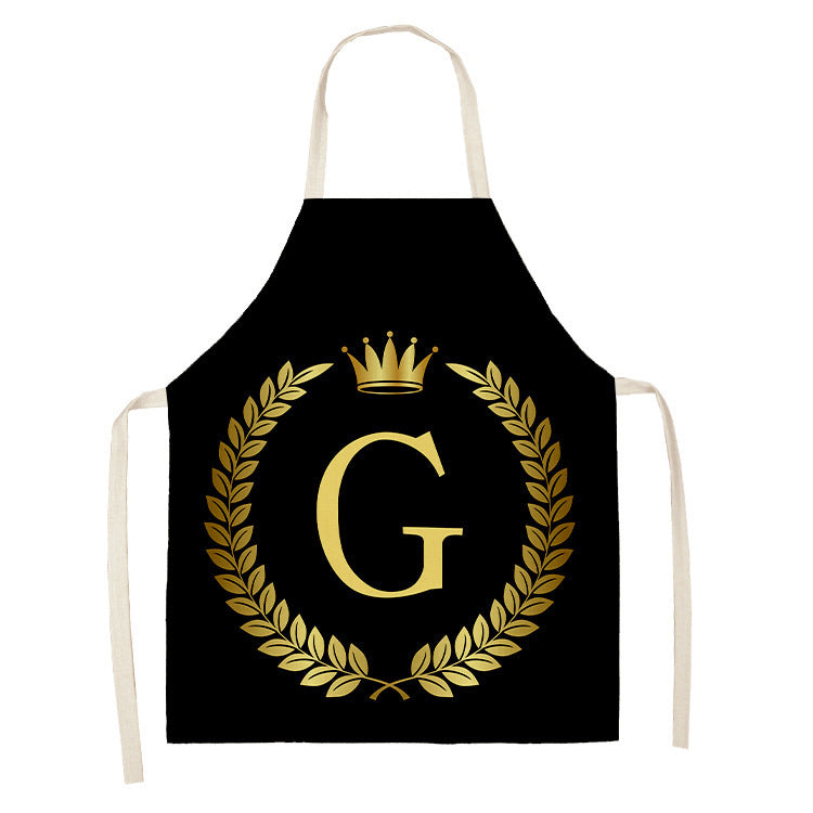 Monika Beauty Pageant Golden Crown Letter Apron Cute