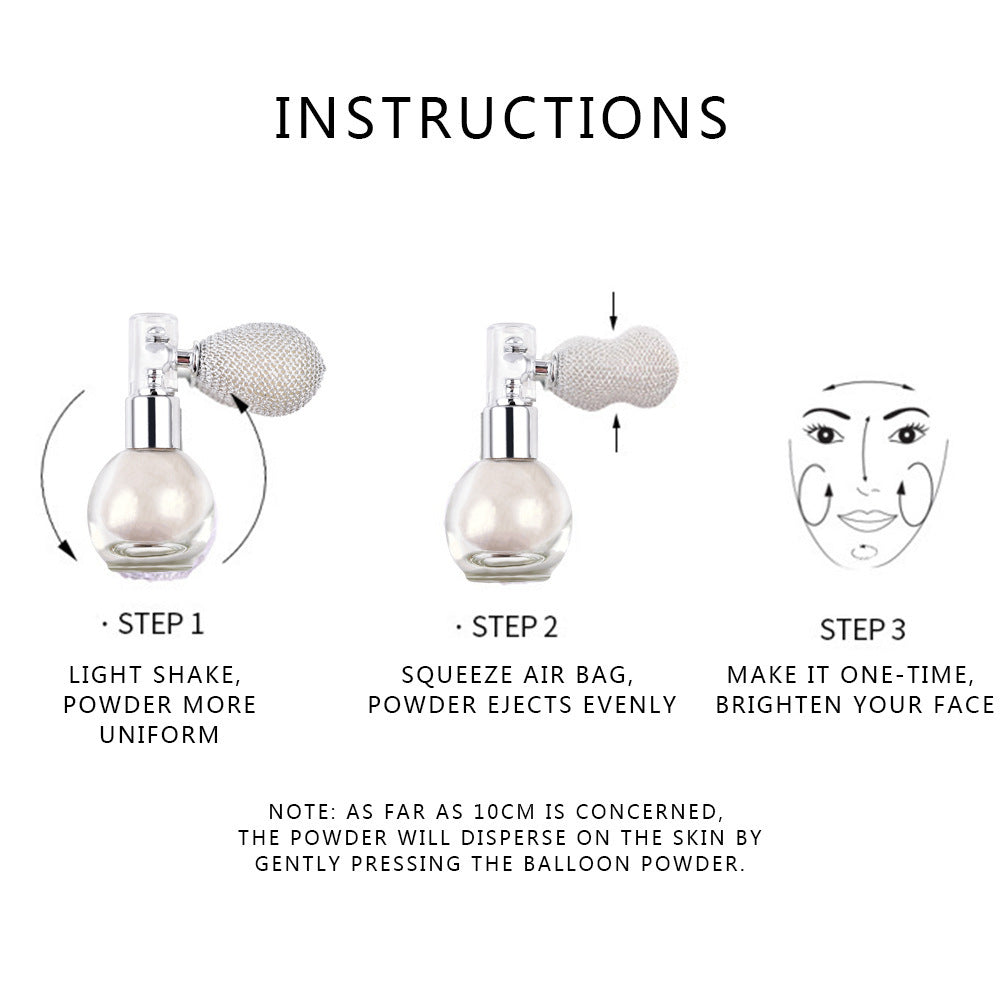 Monika Beauty Pageant Spray Brightening Glitter Powder Body Powder Highlighter