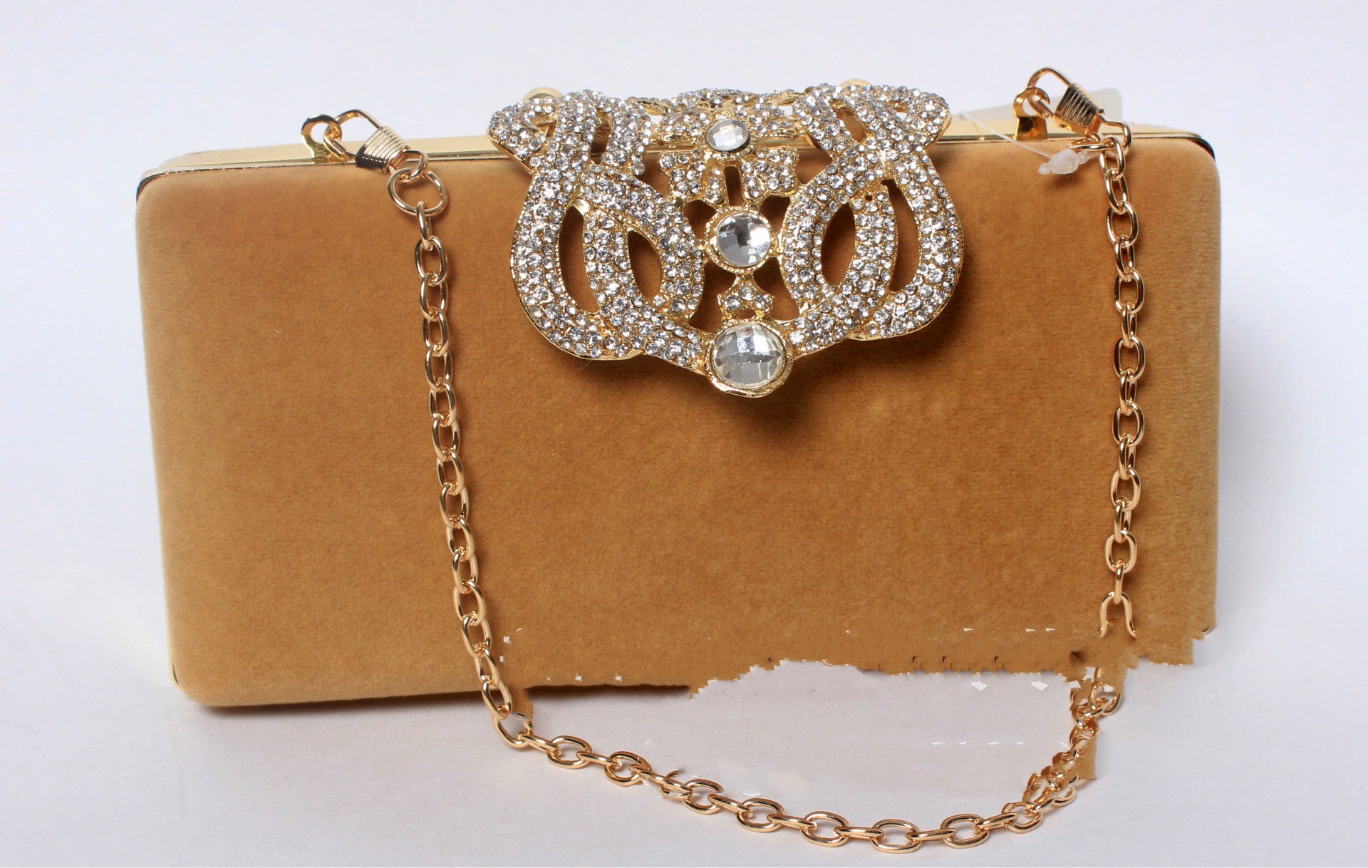 Monika Beauty Pageant Rhinestone Crown Suede Ladies Bridal Bag