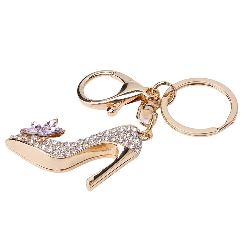 Monika Beauty Pageant Rhinestone crystal high heels keychain