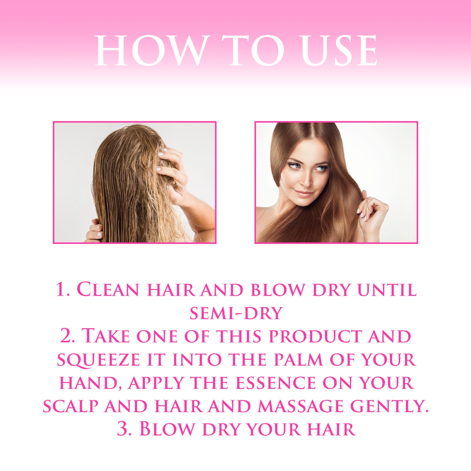 Monika Beauty Pageant Hoegoa Hair Care Hair Care Hair Tail Hairy Dry Strong Hair Silk Glossy Smooth Hair Care