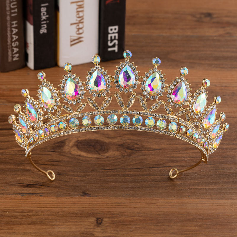 Monika Beauty Pageant Bridal Crown Wedding Alloy Diamond Crown Fashion Elegant Headdress