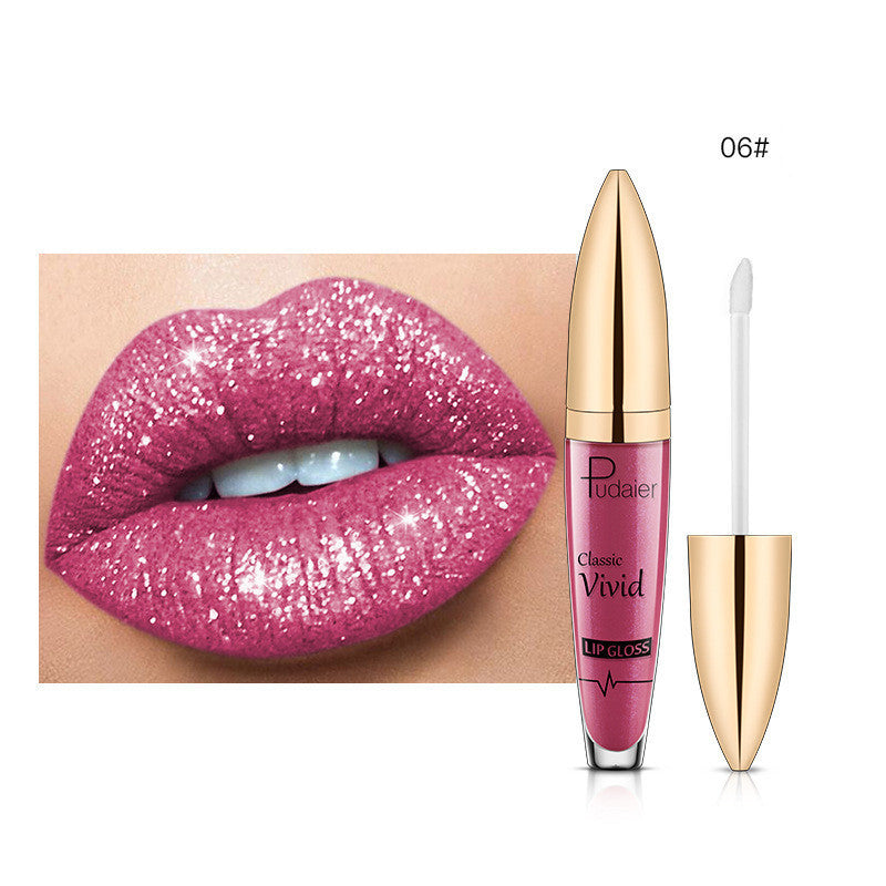 Monika Beauty Pageant Pudaier Sip Glitter Flip Matte Shimmer Lip Gloss No Stain On Cup Diamond Lipstick