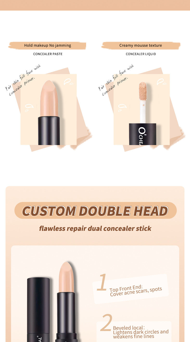 Monika Beauty Pageant Liquid Concealer Double-headed Contour Stick Three-dimensional Face Brightening