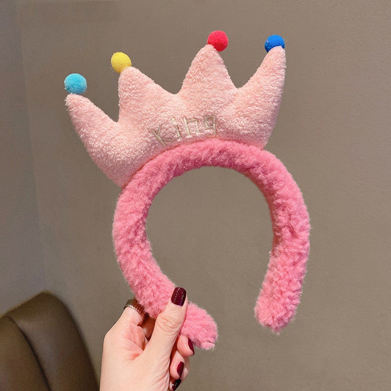 Monika Beauty Pageant Women's Fashion Lambswool Wash Face Crown Styling Hair Band