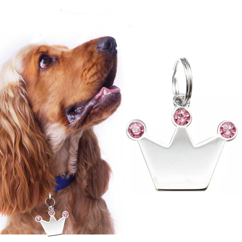 Monika Beauty Pageant Crown Rhinestone Listed Pet Collar Ornament