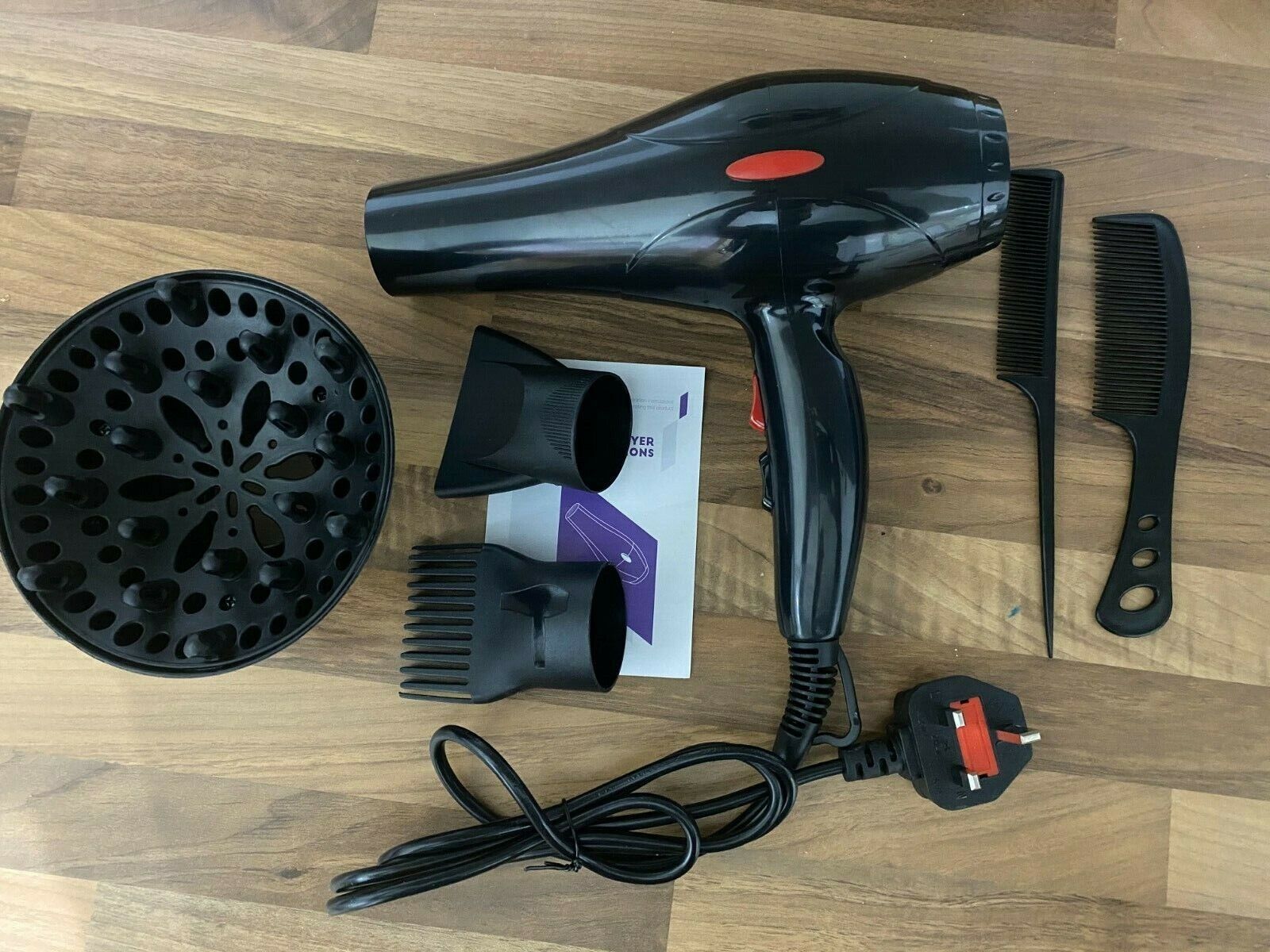 Monika Beauty Pageant 2200W Professional Style Hair Dryer Nozzle Concentrator Blower Pro Salon Heat UK