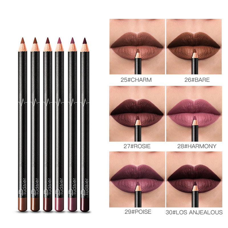 Monika Beauty Pageant 36 Color Lip Liner Waterproof Non-smudge Nude Color