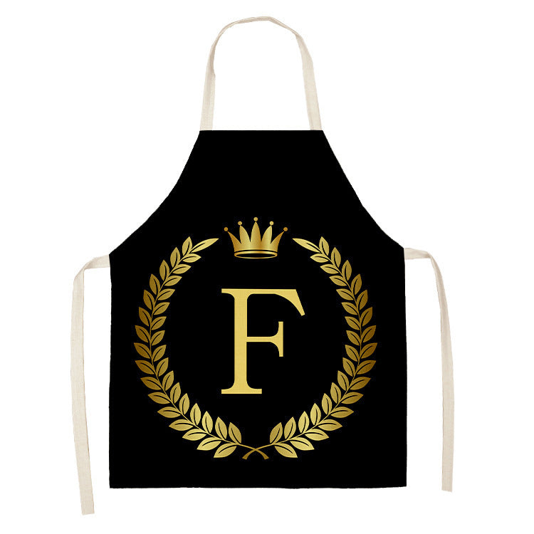 Monika Beauty Pageant Golden Crown Letter Apron Cute