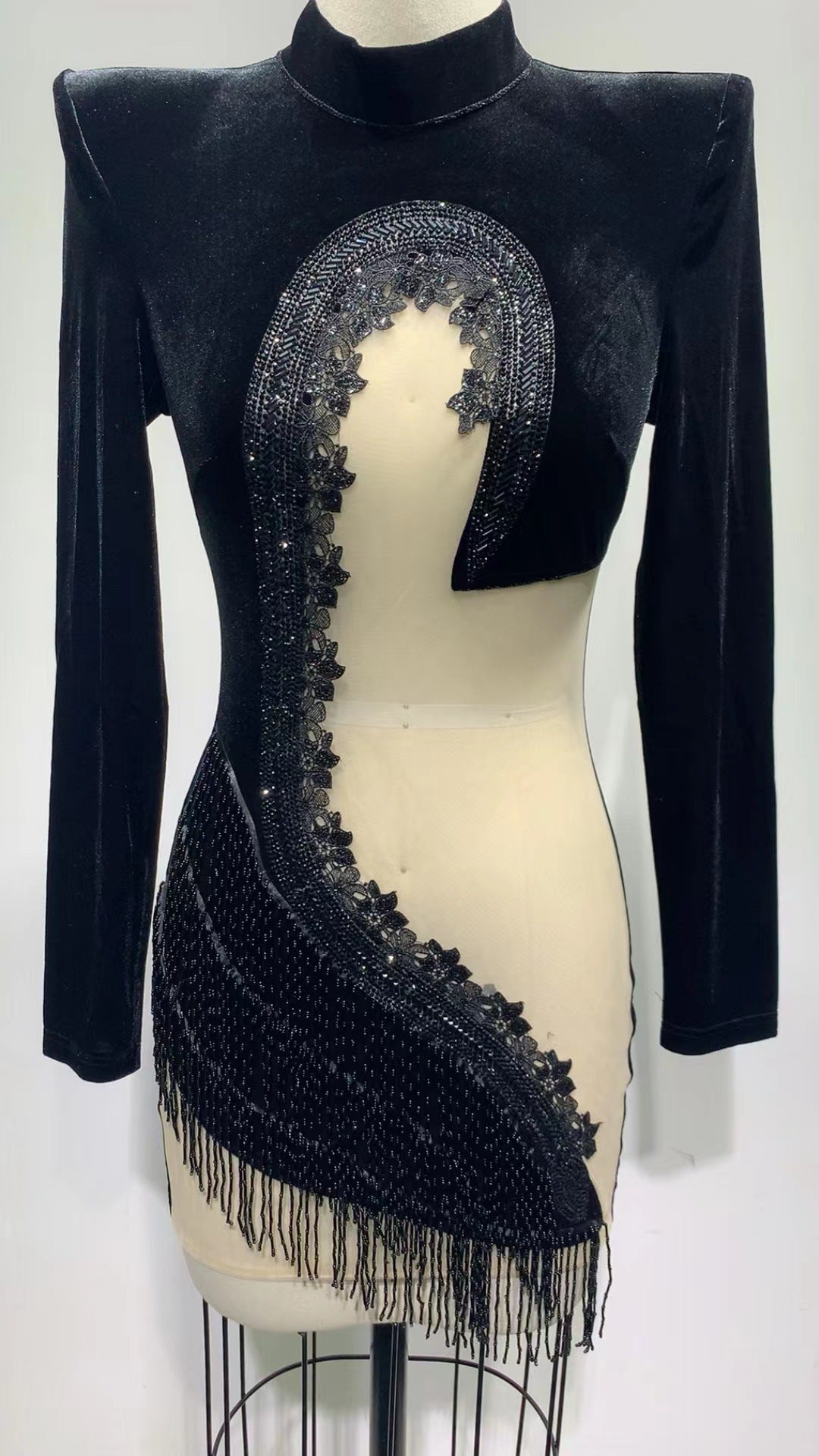 Monika Beauty Pageant Padded Shoulder Dress