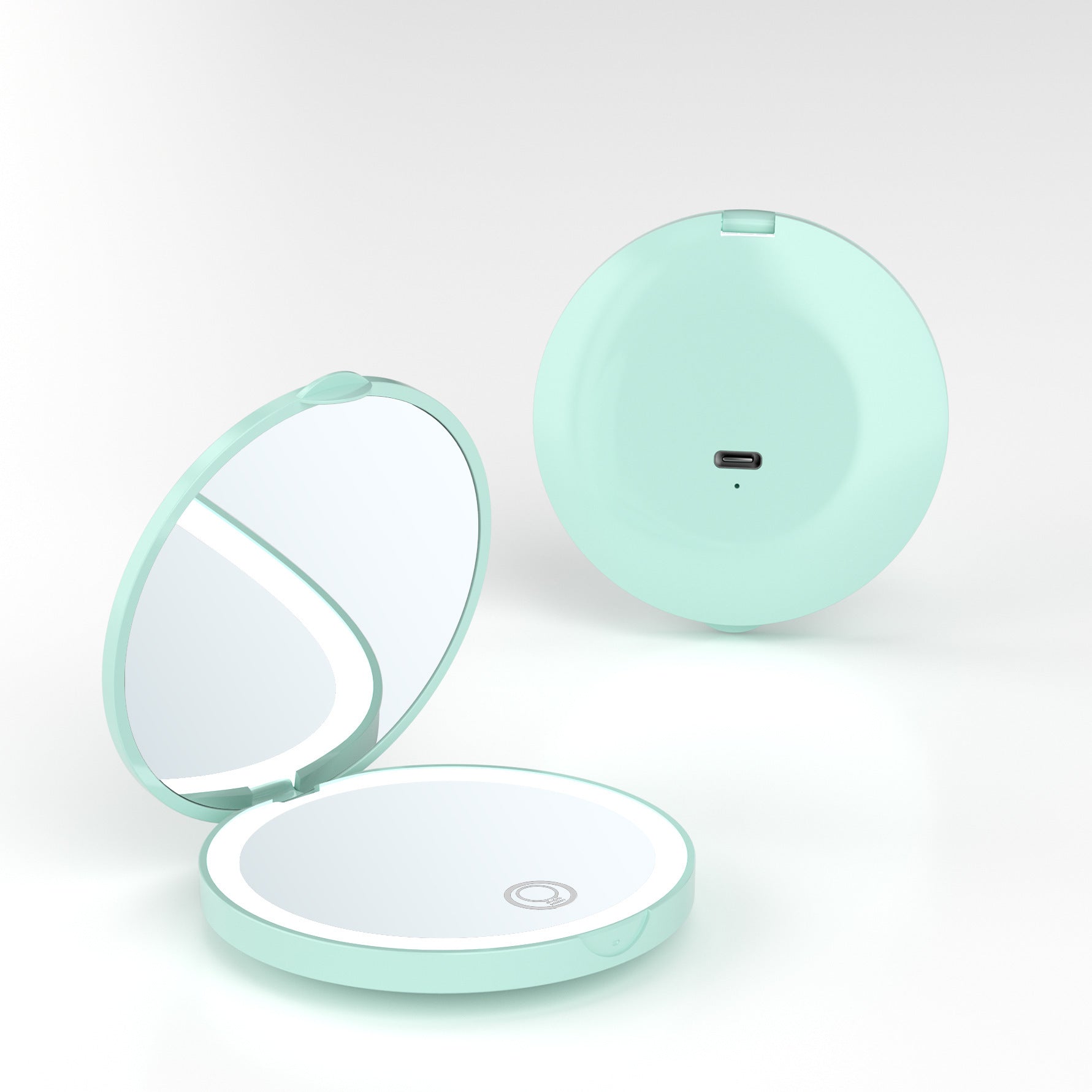 Monika Beauty Pageant Portable Folding Led Luminous With 2X Amplification Rechargeable Portable Led Make-up Mirror