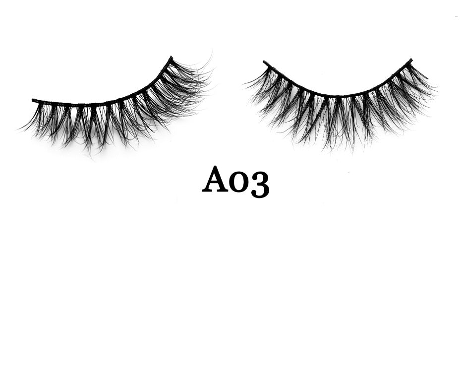 Monika Beauty Pageant Handmade 3D Mink Full Strip False Eyelashes - Family