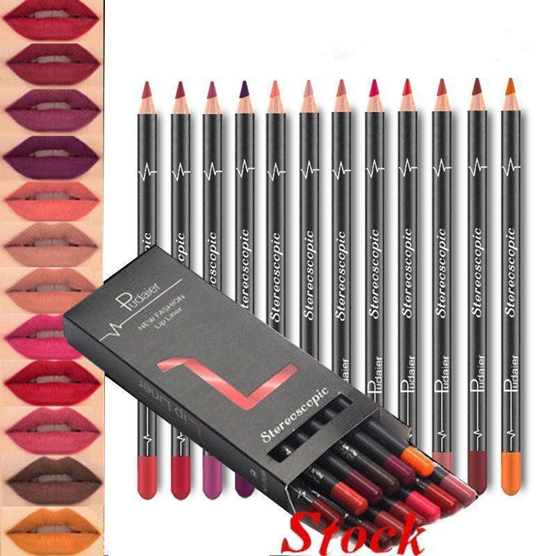 Monika Beauty Pageant 36 Color Lip Liner Waterproof Non-smudge Nude Color