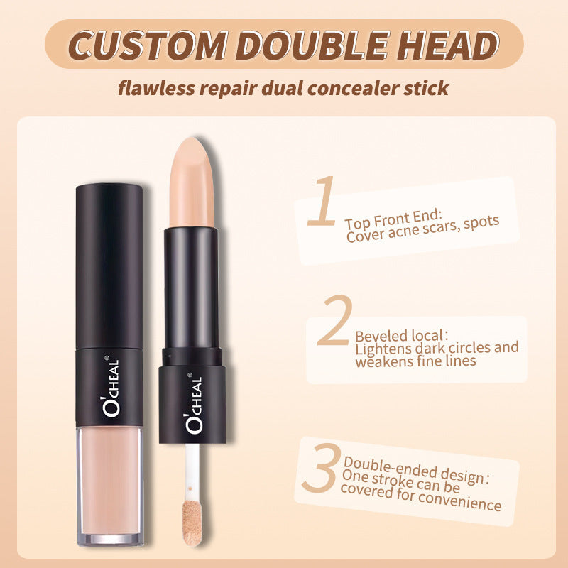 Monika Beauty Pageant Liquid Concealer Double-headed Contour Stick Three-dimensional Face Brightening