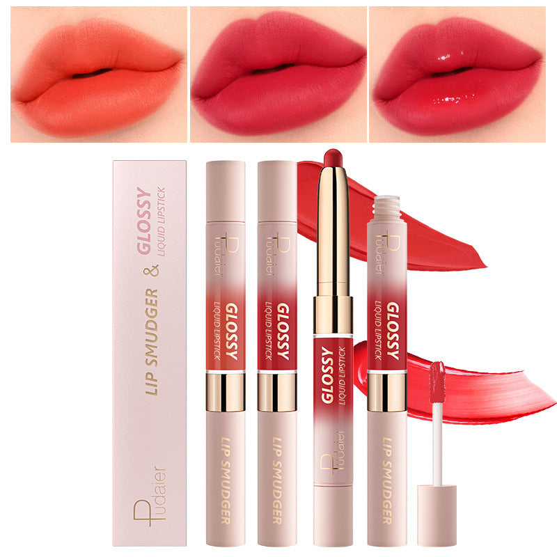 Monika Beauty Pageant 10-color Double-headed Mouth Red Color Matte Finish Lip Gloss