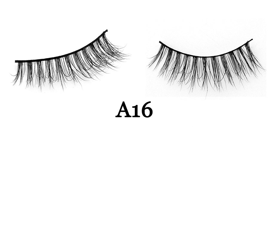 Monika Beauty Pageant Handmade 3D Mink Full Strip False Eyelashes - Family